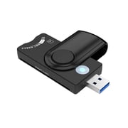 Drrntien Portable USB3.0 Card Reader 5 in 1 Adapter for SDTF SIMs IDs IC Cards for Window