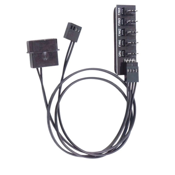 Drrntien Power Cable Hub Splitter Adapter 1 to 5 4Pin CPU Coolers Case Chasis