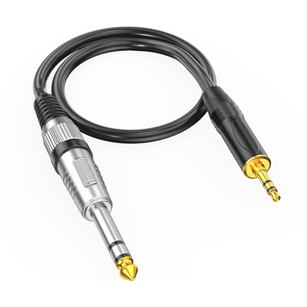 Drrntien Professional 3.5mm to 6.35mm(6.5) TRS Stereo Aux Cable 1/8 to 1/4 Cord for Mixing Consoles Amplifiers Guitars