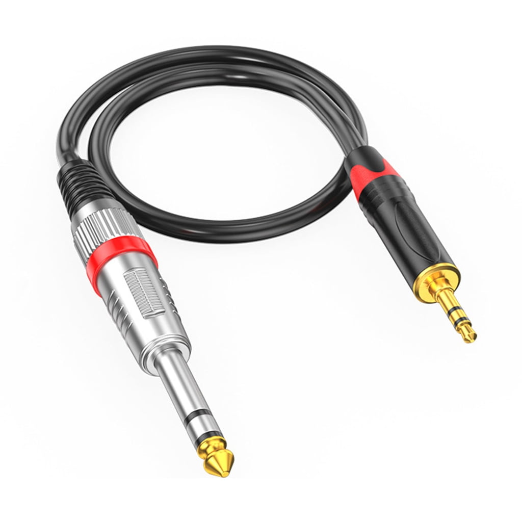 Drrntien Professional 3.5mm to 6.35mm(6.5) TRS Stereo Aux Cable 1/8 to 1/4 Cord for Mixing Consoles Amplifiers Guitars