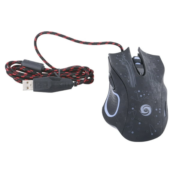 Drrntien Professional Wired Gaming Mouse 6 Button 3200DPI LED Optical USB Computer Game