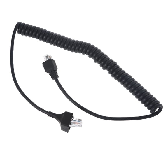 Drrntien RJ-45 8 Pin to 8 Pin Microphone Cable Heavy Duty Extend Coiled Cord for Kenwood Mobile Radio KMC-35 KMC-36 MC-59