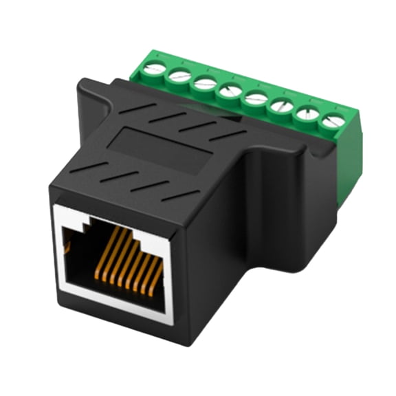 Drrntien RJ45 Female Networking Connector Solderless 8P8C Terminal RJ45 to 8 Pin Data Adapter Connectors Extension AdapTER