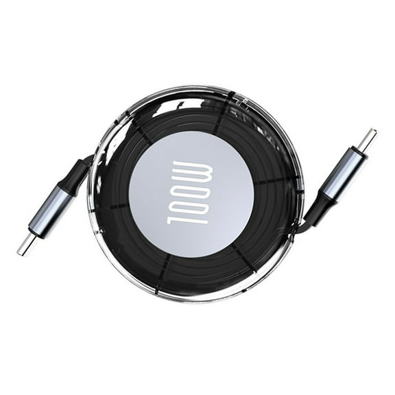 Drrntien Retractable USB C Cable 100W Cable USB TypeC Data Cord For Phones Fast Charge