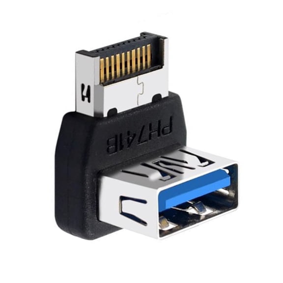 Drrntien Right Angle Type E USB3.1 Adapters for Tight Space For Graphics Card Heat Sink