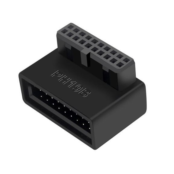 Drrntien Right Angled USB 3.0 20-pin Extension Adapter Desktop Motherboard 90 Degree Angled USB 3.0 19-Pin Motherboard Header