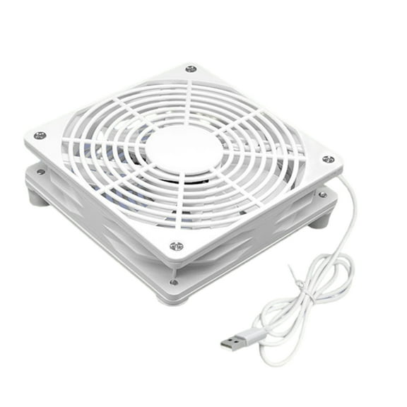 Drrntien Router Cooling Fan PC Coolers TV Box Quiet 5V USB Power 120mm Fan Protective Net for Router Modem TV Box