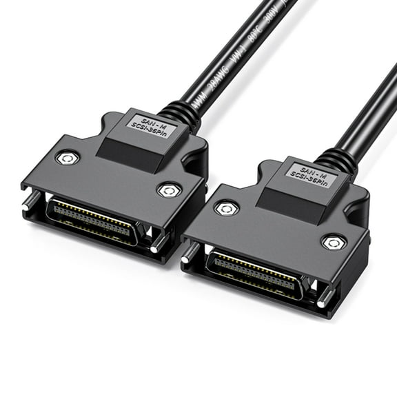 Drrntien SCSI Servo Data Line CN36P SCSI Data Cable Extension Cord 8mm Diameter 28AWG