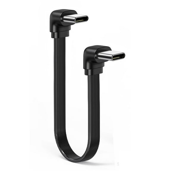 Drrntien Short 66W USB C to USB C Fast Charging Cable With 90 Degree Bend Option
