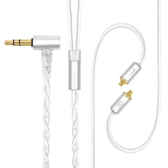 Drrntien Silver Plates MMCX Replacement Cable Strong PVC Headphone Cable 1.2m Length Suitable for 215/535 Headphones