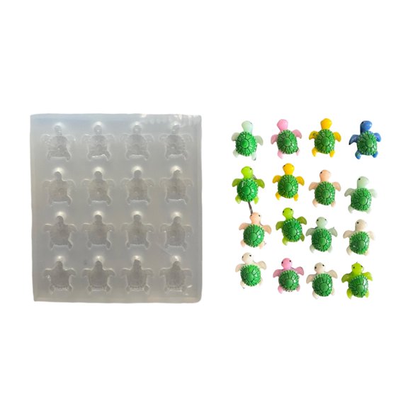 Drrntien Turtles Shape Mold Epoxy Resin Jewelry Accessories Making Molds Silicone Mould