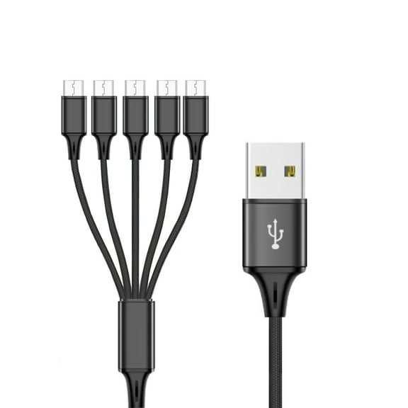 Drrntien USB 2.0 USB-A Male to Multiple Micro USB Charging Cable for 3 4 5 Devices Charging Simultaneously
