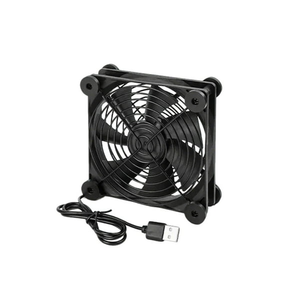 Drrntien USB Powereds Cooling Fan Stand 120mm for Routers Rack Sound Video Networking Cabinet Server, Workstations Mining Machine