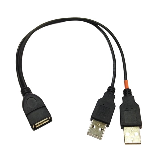 Drrntien USB2.0 Extension Cable with 2 Outputs for Versatility Use 25cm/9.84inch Long
