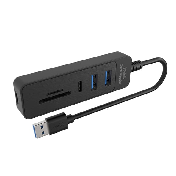 Drrntien USB3.0 Expansion Adapter With Type C Port And Memory Card Readers 5Gbps Transfer