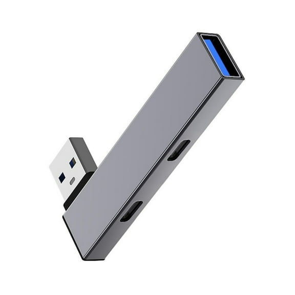 Drrntien USB3.0 Hub USB to 2Port Type C and USB Splitter for Fast Data Transfer Compatible for Window Linux Androids Device
