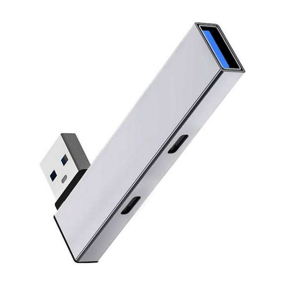 Drrntien USB3.0 Hub USB to 2Port Type C and USB Splitter for Fast Data Transfer Compatible for Window Linux Androids Device
