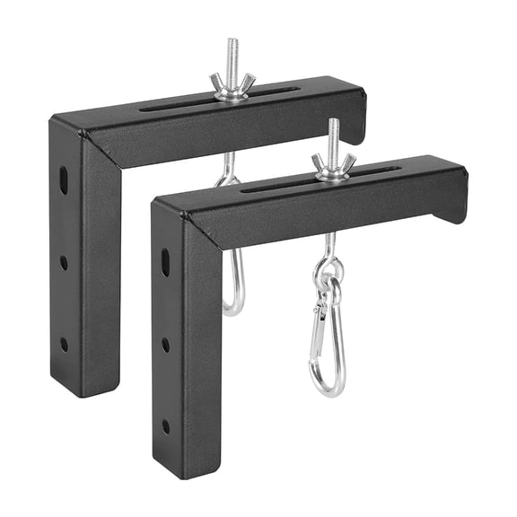 Drrntien Wall and Ceiling Projector Screen Brackets, 6Inch Extendable Arms with Hooks Easy Installation Holds 80Lbs Holder