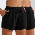 thumbnail image 1 of Drses 2 Pack Womens Sweat Shorts Comfy Casual Lounge Drawstring High Waist Shorts Summer Athletic Shorts with Pocket, 1 of 9