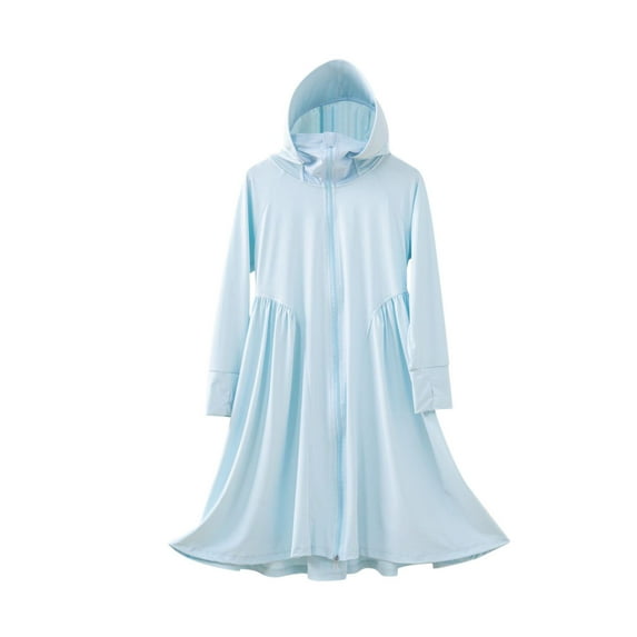 Drses 2025 Girl's UPF 50+ Sun Hoodie Dress - Long Sleeve Swim Cover Up with SPF Protection | Lightweight Beach to Pool Rash Guard