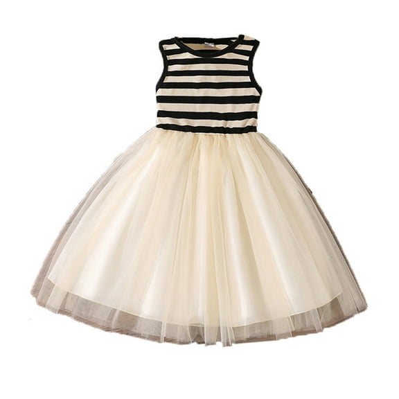 Drses‌ ‌‌‌‌‌‌‌‌‌‌2025 Girls' Satin & Tulle Princess Dress (Ages 8-13) - Multi-Layer Lace Bridesmaid Gown with Striped Mesh & Round Neck for Wedding/Pageant/Party