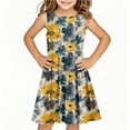 thumbnail image 1 of Drses‌ ‌‌‌‌‌‌‌‌‌‌2025 Girls' Summer Dress (4-14T) - Sleeveless Twirly Swing Dress with 3D Print | A-Line Beach Sundress & Playwear, 1 of 6