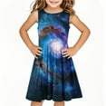thumbnail image 1 of Drses‌ ‌‌‌‌‌‌‌‌‌‌2025 Girls' Summer Dress (4-14T) - Sleeveless Twirly Swing Dress with 3D Print | A-Line Beach Sundress & Playwear, 1 of 6