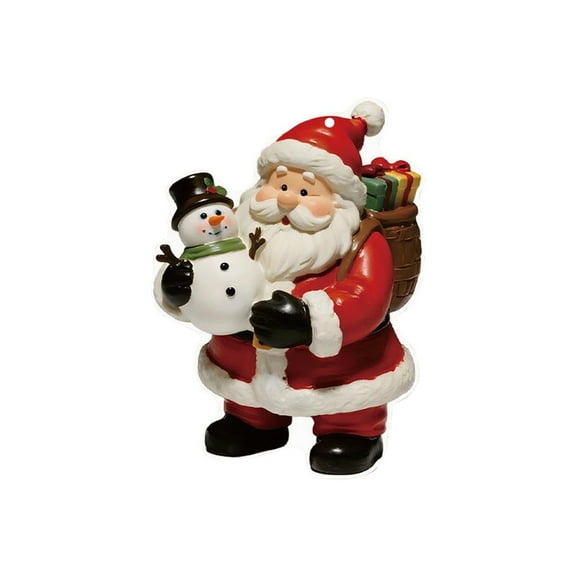 Drses Acrylic Exquisite Hanging Ornaments Flat Santa Claus Pendant Christmas Tree Pendant