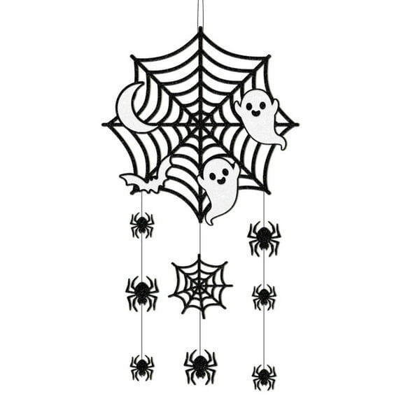 Drses Black Halloween Decorations Hanging Cobwebs Spiderweb Haunted Bats For Spooky Birthday Horror Home Office Classroom Mantle Fireplace Decor Party Supplies