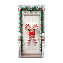 Drses Christmas Door Curtain Decoration Door Cover Christmas Scene Layout Background Cover