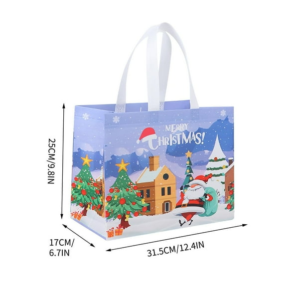 Drses Christmas Gift Bags Reusable Christmas Tote Bags Nonwoven Christmas Bags Year's Shopping Bag Christmas Surprise Gift Wrap Bags Xmas Party Supplies