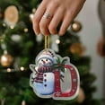 thumbnail image 1 of Drses Christmas Letter Ornaments 2025 Christmas Deer Pendant Letter Table Wooden Decoration Personalised Baubles, 1 of 4