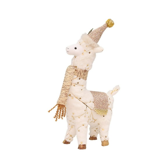 Drses‌‌ Christmas Llama Decorations Desktop Ornaments Store Window Scene Decoration Holiday Props Dress Up