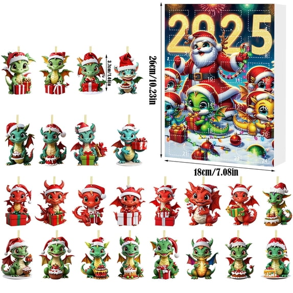 Drses Countdown To Christmas Advent Calendar Blind Countdown To 24 Days Christmas Christmas Tree Flat Ornament