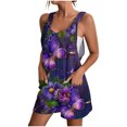 thumbnail image 1 of Drses Cute Short Jumpsuits Women Print Rompers One Piece Wide Leg Shorts Overalls Sleeveless Jumpers Pockets, 1 of 3