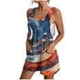 thumbnail image 1 of Drses Cute Short Jumpsuits Women Print Rompers One Piece Wide Leg Shorts Overalls Sleeveless Jumpers Pockets, 1 of 6