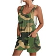 thumbnail image 1 of Drses Cute Short Jumpsuits Women Print Rompers One Piece Wide Leg Shorts Overalls Sleeveless Jumpers Pockets, 1 of 5