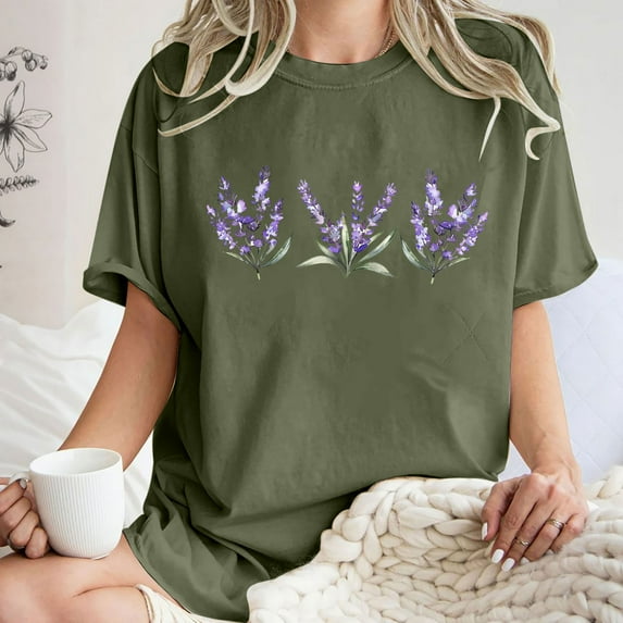 Drses Cute Spring Tshirt Oversized Floral Graphic Tees Vintage Wildflower Shirt Womens Boho Hiking T Shirt Summer Plant Tops