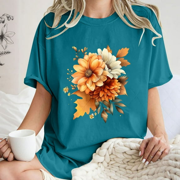 Drses Cute Spring Tshirt Oversized Floral Graphic Tees Vintage Wildflower Shirt Womens Boho Hiking T Shirt Summer Plant Tops