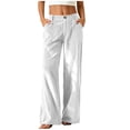 thumbnail image 1 of Drses Fall Winter Flowy Loose Palazzo Pants for Women, High Waist Striped Casual Lounge Trousers, Versatile Wide Leg Slacks for Travel Vacation Casual Daily Outfits Multi Neutral Stripes, 1 of 8