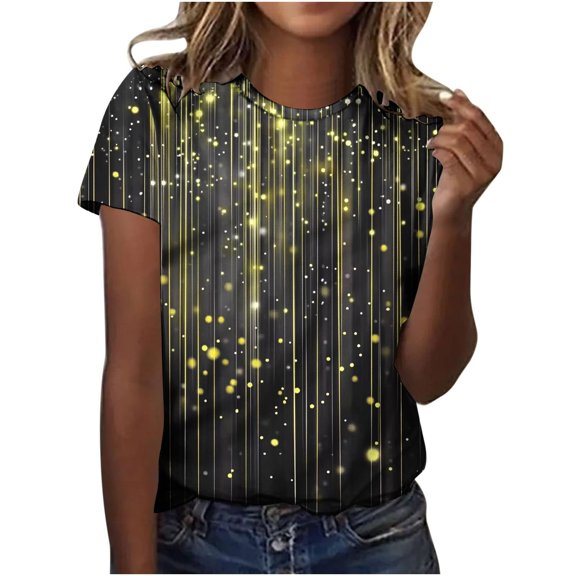 Drses Fashion Women's Floral Graphic Crewneck Tee | Boho Printed Short Sleeve Top for Summer Casual & Western Outfits