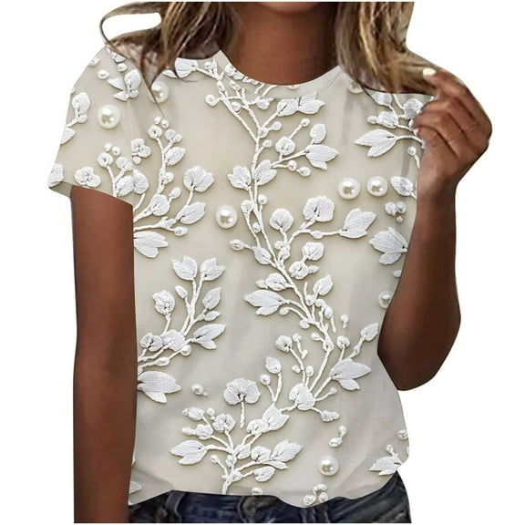 Drses‌‌ ‌‌‌‌‌‌‌‌‌Fashion Women's Retro Checkered Printed Tee | Short Sleeve Summer Casual Round Neck Top‌