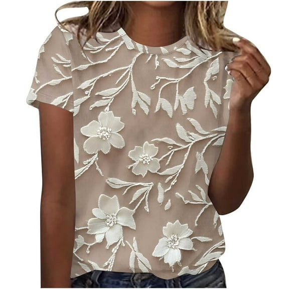 Drses‌‌ ‌‌‌‌‌‌‌‌‌Fashion Women's Retro Checkered Printed Tee | Short Sleeve Summer Casual Round Neck Top‌