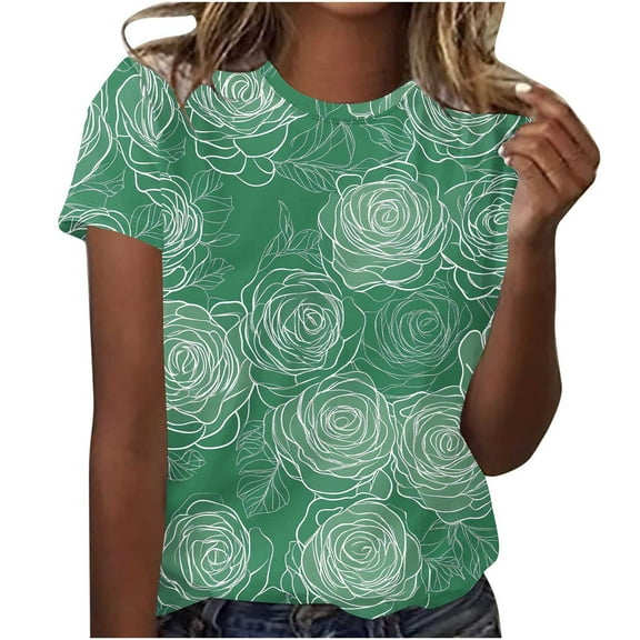 Drses‌‌ ‌‌‌‌‌‌‌‌‌Fashion Women's Retro Checkered Printed Tee | Short Sleeve Summer Casual Round Neck Top‌