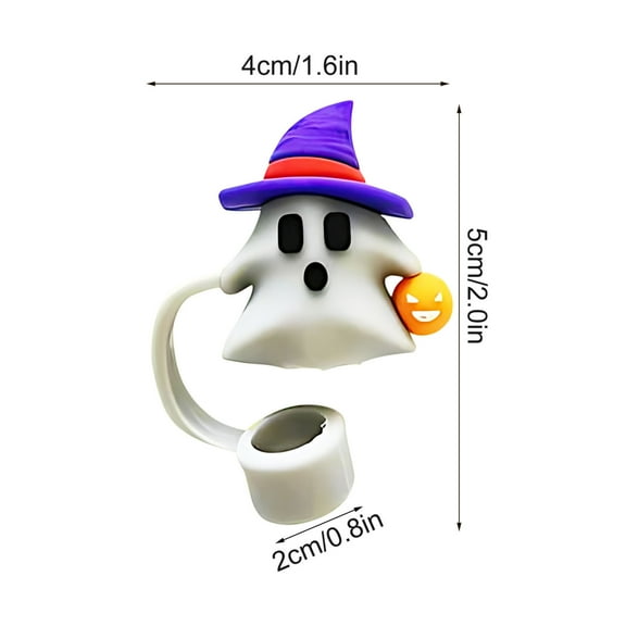 Drses‌‌ Five Sets Of Halloween Straw Caps 10mm Straw Sets For Carnival Party Decorations Themed Party Straws