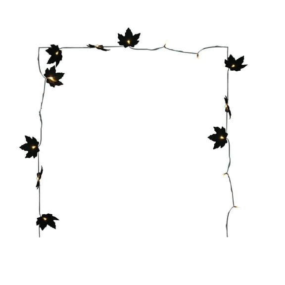 Drses‌‌ Halloween Decorations Lighted Fall Garland Total 20Ft 50 LED, Fall Decorations Halloween Thanksgiving Decor Maple Leaves String Lights For Indoor Room