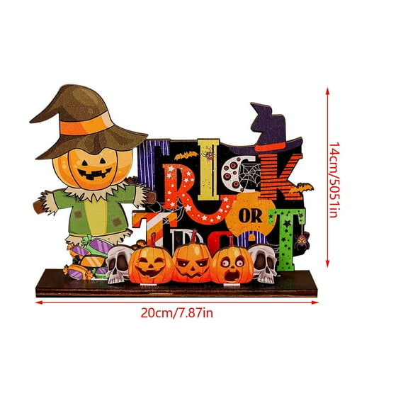 Drses Halloween Decorations Props Wooden Miniature Scene Ornament Ghost Gift Ghost Festival Dress Up