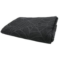 Drses‌‌ Halloween Lace Decoration Tablecloth Table Runner Black Spider Cloth 95.9 Inch