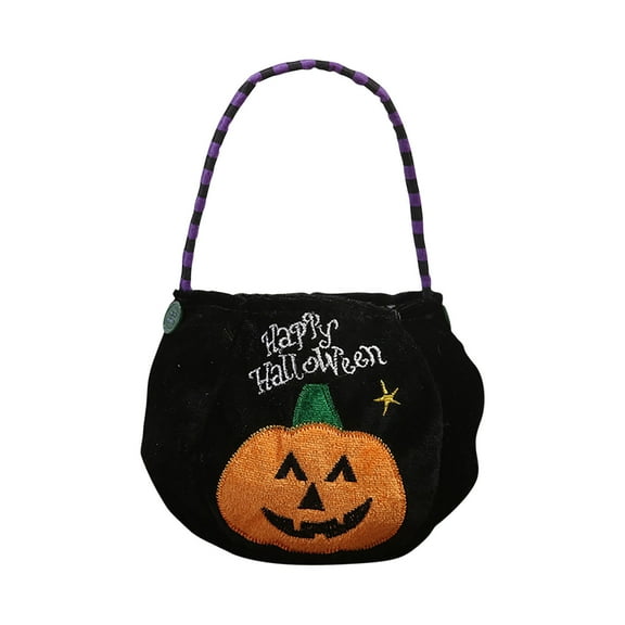 Drses‌‌ Halloween Pumpkin Bag Handheld Halloween Prop Basket Non Woven Candy Bag Pumpkin Bag