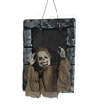 thumbnail image 1 of Drses‌‌ Halloween Tombstone Decoration - Motion-Activated Glowing Screaming Hanging Ornament For Spooky Decorations, 1 of 6